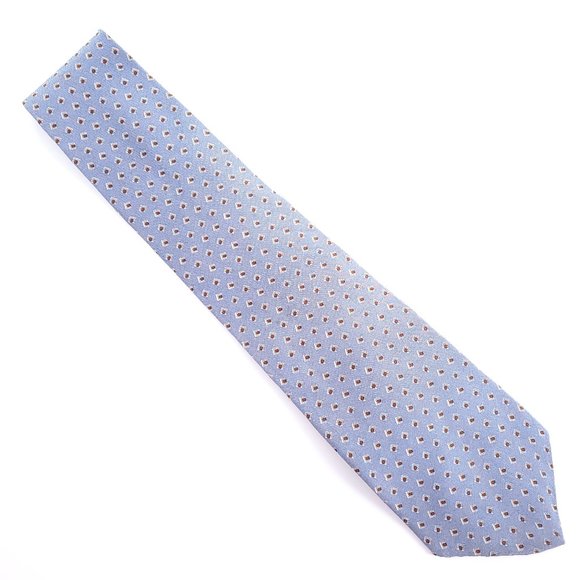 Van Heusen Men 100% Silk Tie Geometric Blue 58x4 - NWOT - made in USA - Picture 1 of 6
